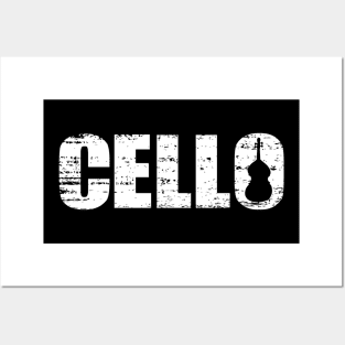 Distressed Look Cello Gift For Cellists Posters and Art